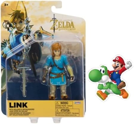 Zelda: Officiella bilder från filmen avslöjade, förtrollande 8 517u edSOcL. AC SX450 Super Mario World of Nintendo 2.5-inch & 4-inch Articulated Action Figure Collection + Bonus Sticker (Link (BoTW), 4 inch)