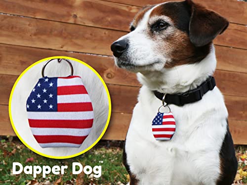 Image of Dapper Dog - Dog Tag Silencer with Tag Ring (US Flag)