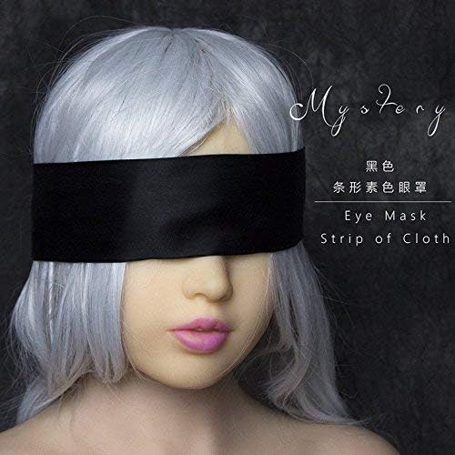Miniatura 3 de AnHua Máscara de ojos vendados de satén Banda Blinder Máscaras para dormir Sexo Pareja Juegos Amor Corbata Negro