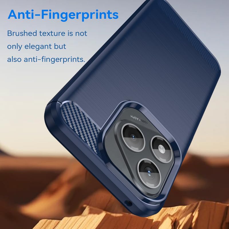Image of Hybrid Carbon Fiber Back Case for Honor 400 Lite (Blue)