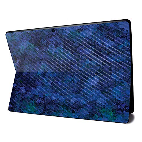 Image of MightySkins Carbon Fiber Skin for Microsoft Surface Pro X - Blue Ice | Textured Carbon Fiber Finish | Easy to Apply, Remove, and Change Styles | Made in The USA