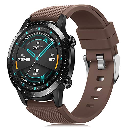 Image of XMUXI 22mm Watch Band Compatible with Huawei Watch GT6 GT5 /GT 4 46mm Nylon Strap Huawei Watch 4 Band for GTR 4 Venu 2 /3 /4,Vivoactive 4 Braided Watch Belt Parachute Metal Clasp(No Watch)