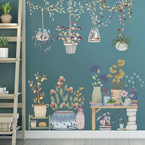 Vinilos decorativos para pared con macetas y plantas 2 piezas miniatura 3