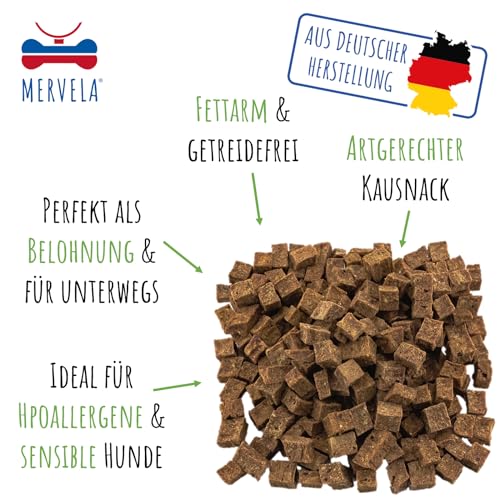 MERVELA® Leckerli Pferd | 300 g | für allergische Sensible hypoallergene Hunde | ideal für Training & Belohnung | Kausnack getreidefrei & monoprotein