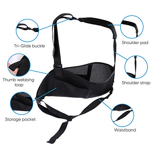 Arm Sling Support Adjustable Shoulder Wrist Elbow Sling, Stabilization for Injured Forearm Supporter Cuff Wrist Elbow Brace Immobilizer Fracture Protector for Child Kids Left and Right Hand