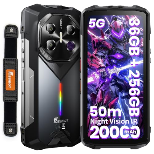 Image of FOSSIBOT F113 5G 20000mAh /33W Rugged Phone Unlocked, 36GB+256GB /2TB Phones | MediaTek Dimensity 7050+Android 15 Gaming Phone, 6.78 inch FHD+120Hz Gorilla Glass, 50m Ultra-Long-Range 64MP 4K Night