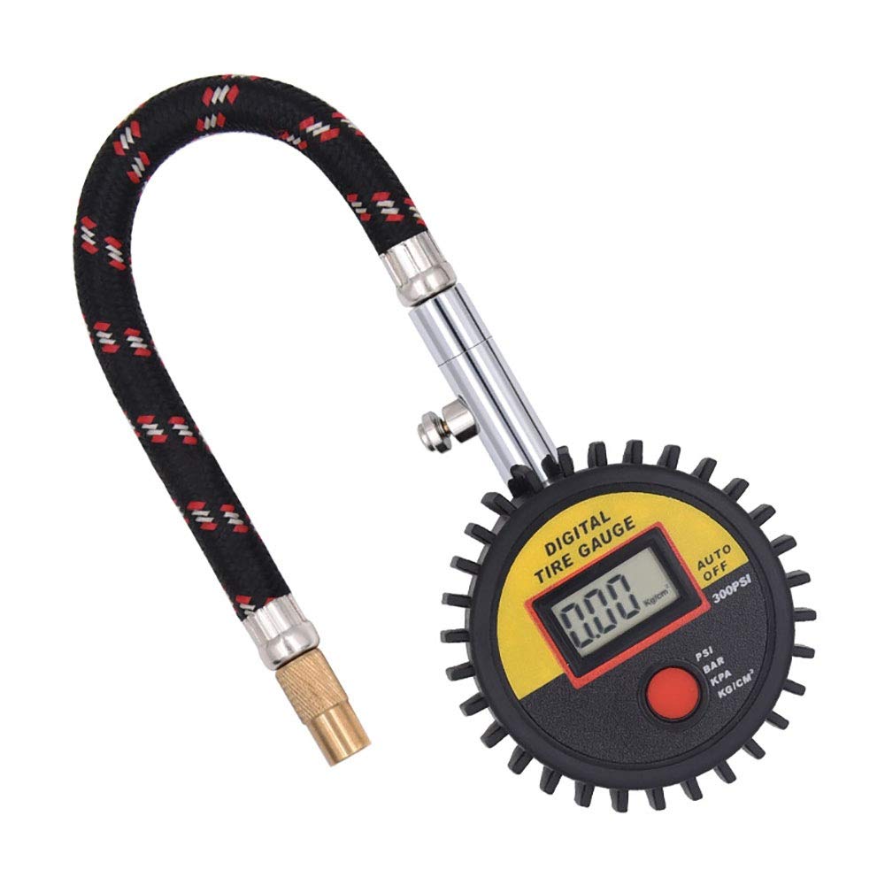Manometro Per Pneumatici Auto Manometro Per Pneumatici Rilevamento Di Precisione Con Tubo Flessibile Manometro Per Pneumatici Per Veicoli Manometro Per Pneumatici Modulo LCD Per La Manutenzione Dei