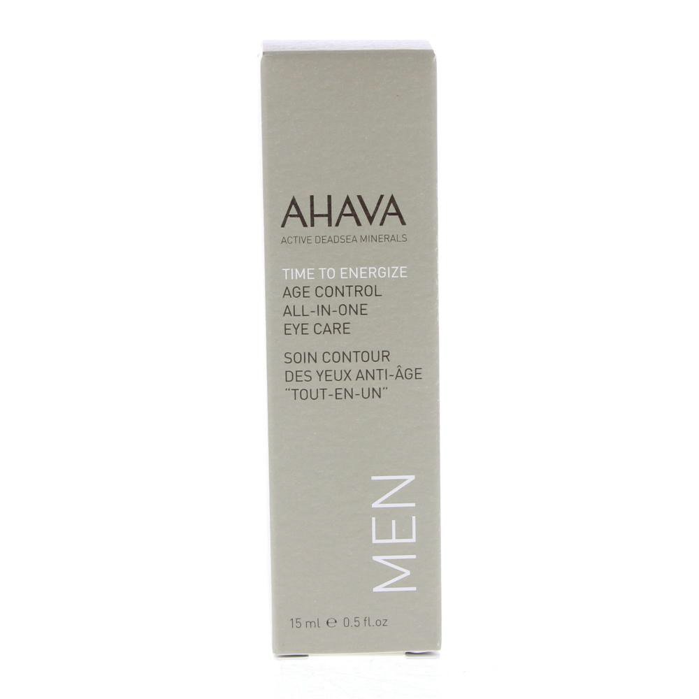 AHAVA Men’s Age Control All in One Eye Care 15 ml - Natural Eye Puffiness Reducer Anti Ageing Firming Under Eyes Treatment – Removes Dark Circles, Bags and Signs of Fatigue – Daily Use