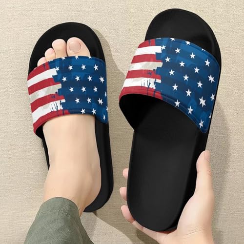 Shower Slide Shoes for Men Home Sandal Bath Slipper Non-Slip Indoor House Pool College Dorm Black Sole3