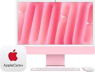 Apple 2024 iMac All-in-One Desktop Computer with M4 chip with 10-core CPU, 10-core GPU: Built for Apple Intelligence, 24GB Unified Memory, 512GB SSD Storage; Pink with AppleCare+ (3 Years)