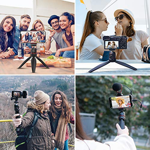 Mini Stativ, ULANZI Tischstativ mit drehbarem Kugelkopf, Handstativ für Compact System Kamera, Stativ Griff für DSRL… – Bild 8