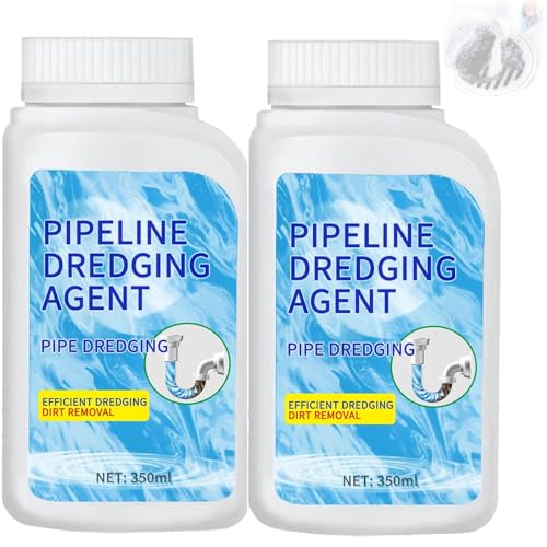 Pipeline Dredging Agent, Drain Clog Remover Agent, Powerful Pipe Dredging Agent, Sink and Drain Cleaner Powder for Kitchen, 350ml Kitchen Unblocker for Versatile Occasions (2)