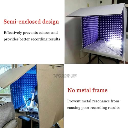 Panneau d'isolation pour microphone absorbant les échos pour un son net en studio - 6