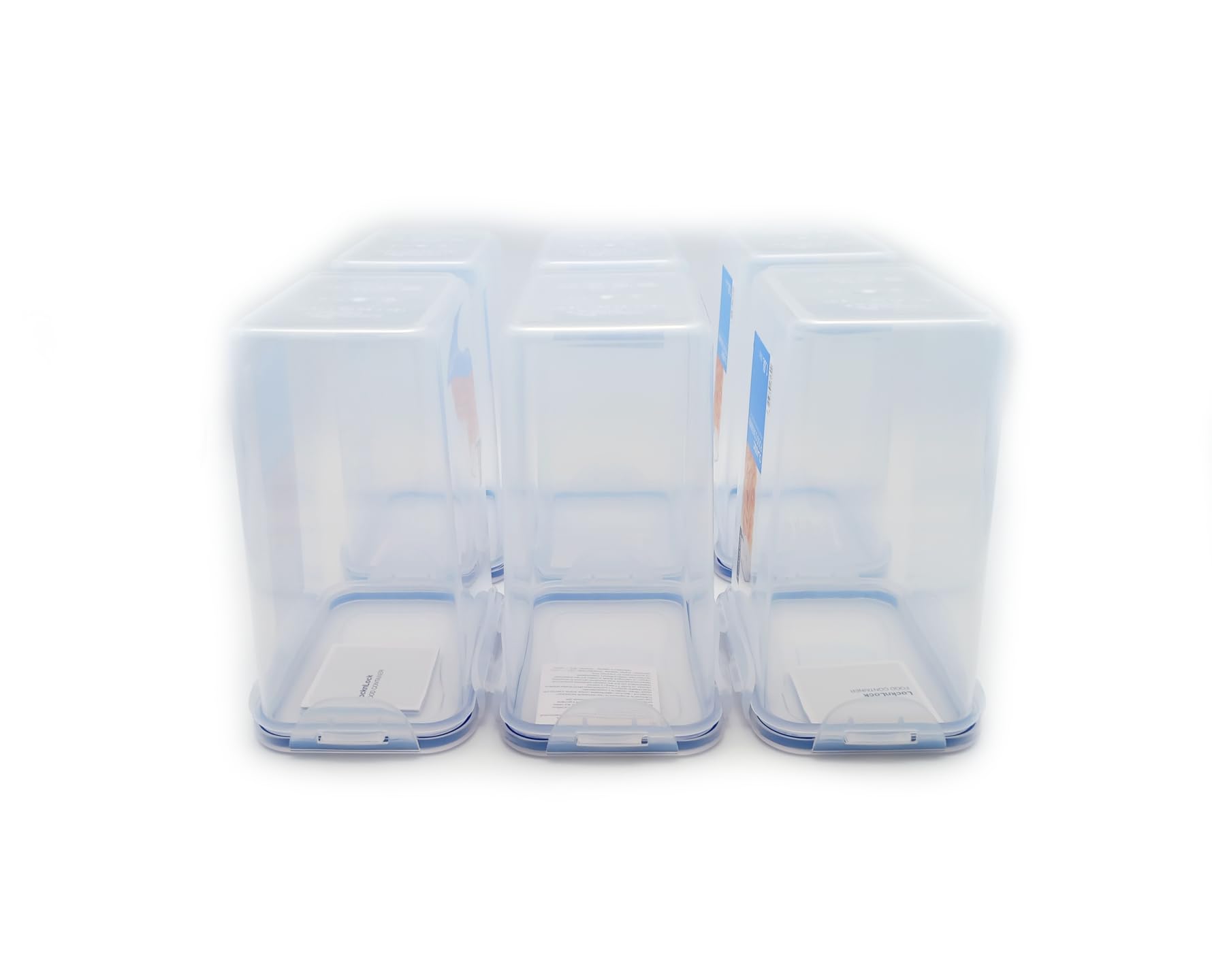 6 x Schloss & LOCK Rechteckige Frischhaltedose 1,8 lt Hochschrank HPL813