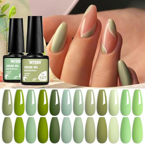 Set de 12 Esmaltes en Gel MTSSII Verde miniatura 2