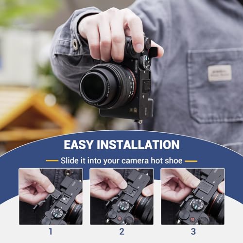 Image of JJC Metal Thumb Grip for Sony A7C II A7CII A7C R Camera(Not for A7C), Black | Hot Shoe Thumb Rest Support for Stable & Safe Hand Hold, with Anti-Scratch Silicone Pad, Not Affect The Use of Camera Buttons