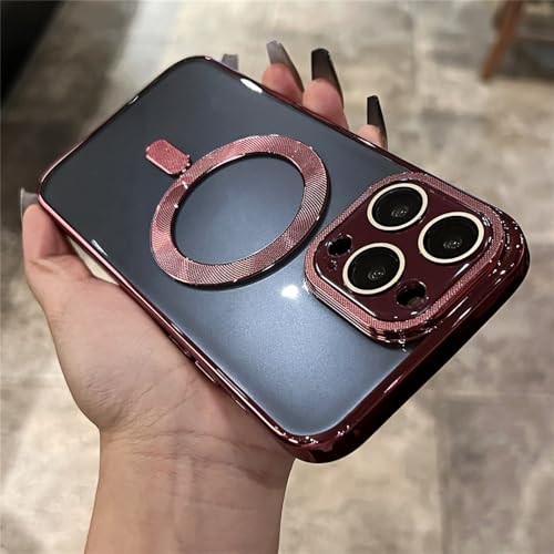 Étui magnétique de luxe à placage carré pour la protection de l'iPhone 14 Pro Max