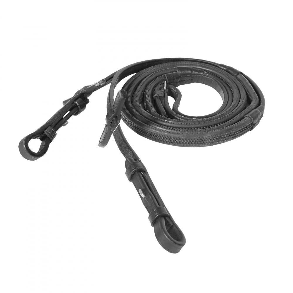 HORZE weiche Grip Gummizügel, Schwarz, F