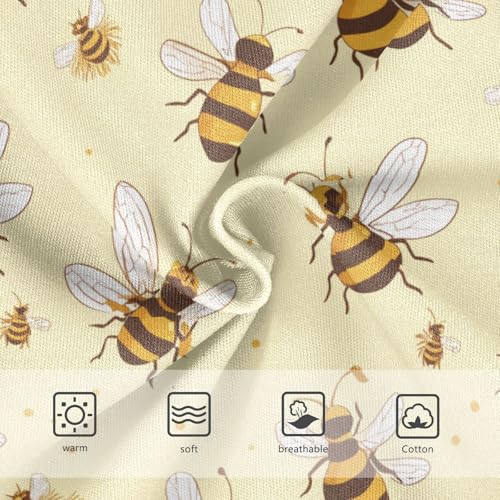 Wusikd Cute Bees Girls' Underwear Cotton Girls Briefs Soft Toddler Underwear 2T3