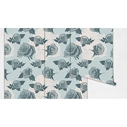 Fotomurale autoadhesivo Magic-Stick: renueva tu pared con rosas retro pastel impermeables 5