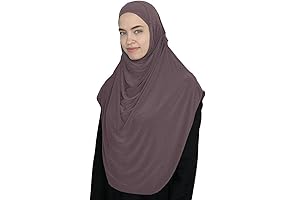 Turkish Islamic Practical Easy Simple Instant Ready Long One Piece Amira Hijab Scarf