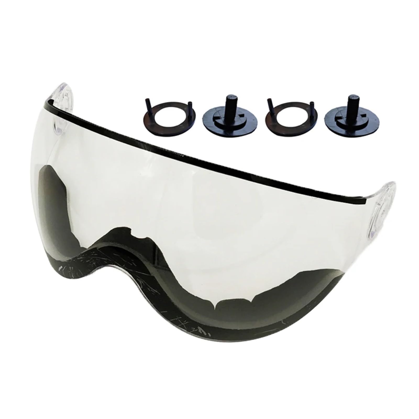 Helm Visier Helmlinse Gesichtsschutz Visier Outdoor-Skiausrüstung Zubehör Skihelm Visier Ersatzlinse UV-Schutz Helmvisier Motorrad(Transparent Lens)