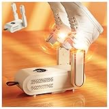 シューズドライヤー, 靴 乾かす 機械 ブルーライト/3モードタイマー付き折りたたみ格納式, サッカーシューズ乾燥機 加熱式靴乾燥機 帽子、靴下、スキーブーツに適しています