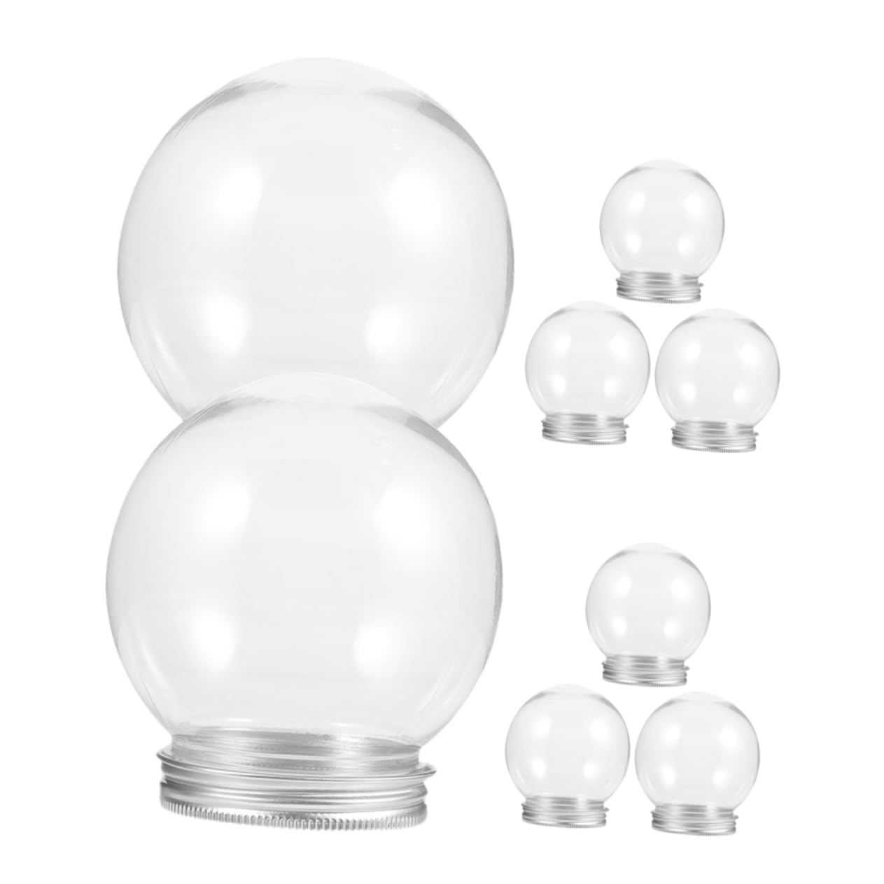 PRETYZOOM 40 Pezzi Trasparente Palla di Neve Bottiglia Vaso Globo di Neve Globo di Neve Vaso Fai da Te Globo di Neve Snowglobe Fai da Te Riempibile Globo di Acqua Globo di Neve di Natale