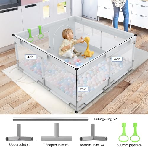 Parc bébé stable avec 4 ventouses compact et petit parc enfant - 2