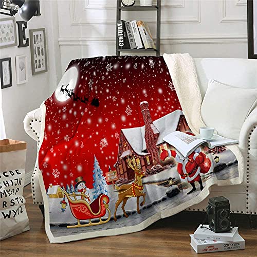 Wongs Bedding Manta De Papá Noel De Navidad Roja Manta De Copo De Nieve De Galaxia Ropa De Cama, Microfibra, 150 200 Cm Wongs Bedding Manta De Papá Noel De Navidad Roja Manta De Copo De Nieve De Galaxia Ropa De Cama, Microfibra, 150 200 Cm