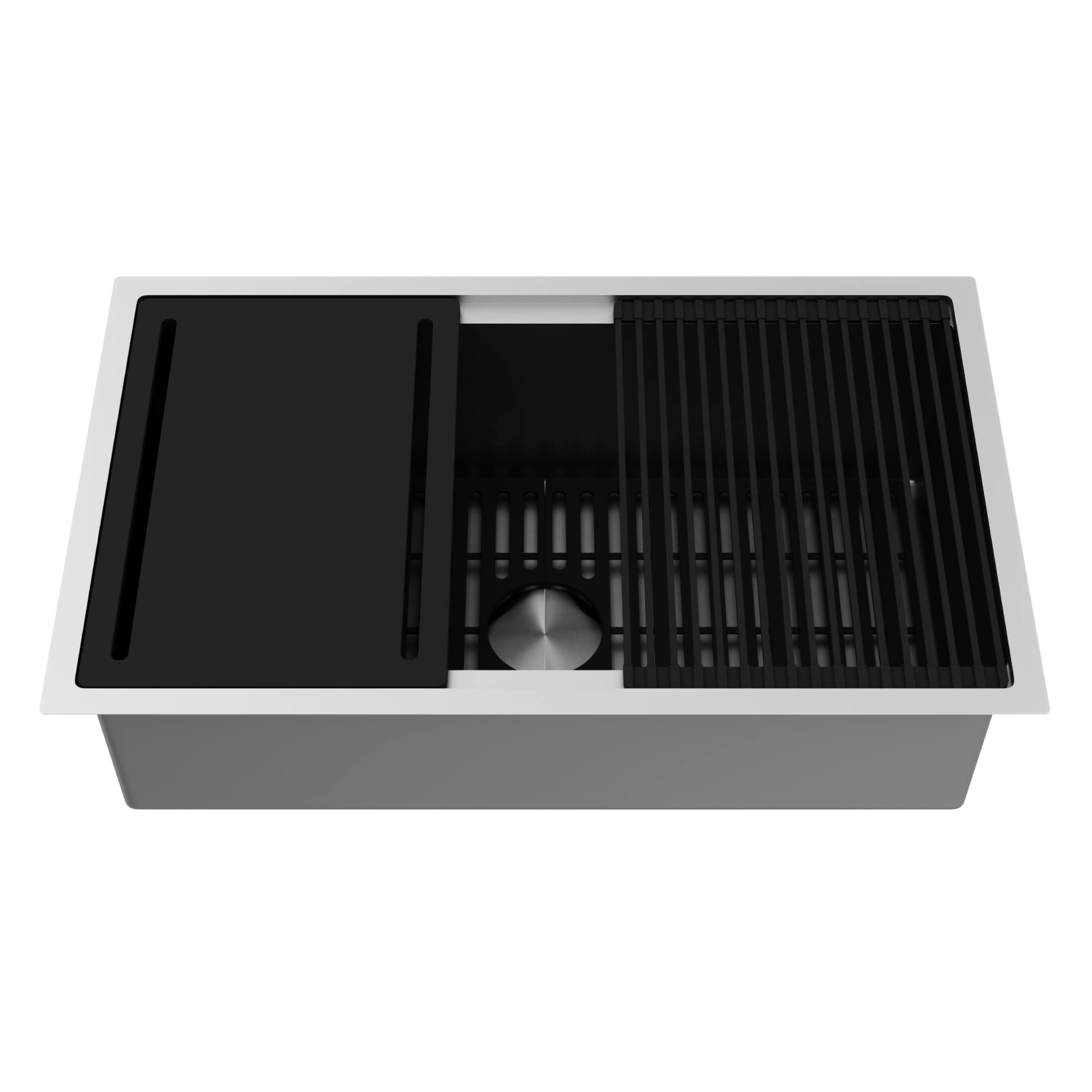 VIGO Mercer 33 inch L x 20 inch W Undermount Stainless Steel Single Bowl Kitchen Bar Sink with Accessories - Kitchen Sink VGR3320CK1