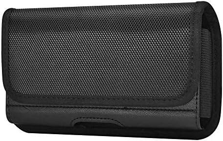 Nylon Cell Phone Holster Belt Clip Case Phone Pouch Holder for iPhone 14 Pro Max, 14 Plus, 13 Pro Max, 12 Pro Max 11 Pro Max, Samsung Galaxy A54 A53 5G A34 A33 S23+ S21 FE S20 FE S22+ Plus, Pixel 7 6