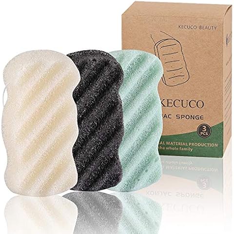 KECUCO 3 Pcs Konjac Bath Sponge for Kids Cover