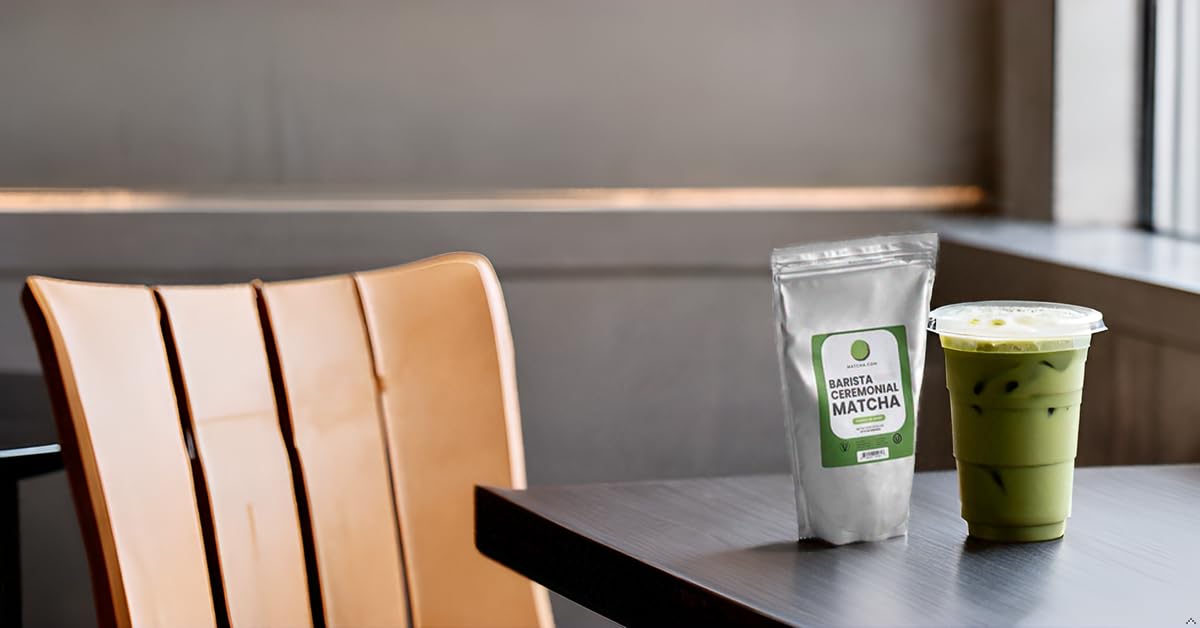 Matcha com Ceremonial Barista Matcha Powder 1 1 lb 500g Premium Japanese Green Tea for Cafes Restaurants Foodservice — view 4