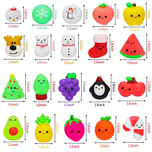 MALLMALL6 30Pcs Christmas Mochi Squishies Toys for Kids Party Favors