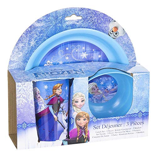 Unbekannt Beta Service Set Petit Déjeuner el51889 la Reine des Neiges Frozen, 3 pièces, Plastique, Multicolore, 15 x 25 x 12 cm