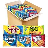 OREO, CHIPS AHOY!, Nutter Butter, SOUR PATCH KIDS & SWEDISH FISH Candy & Cookies Variety Pack, 40 Snack Packs