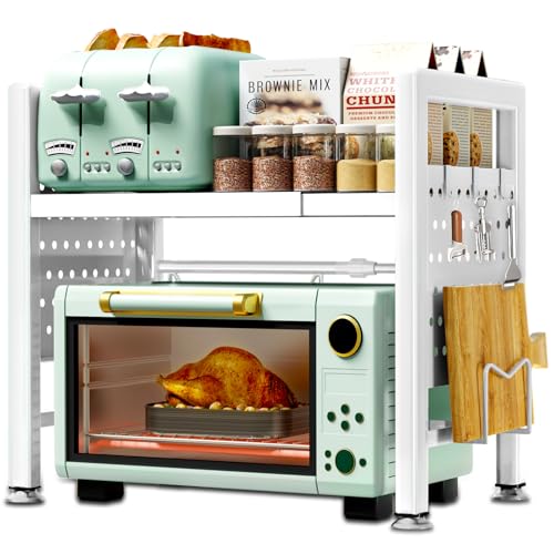 BBLTIFF Soporte Extensible para Microondas de 2 Niveles, Soporte Microondas Extensible 40-65cm,...