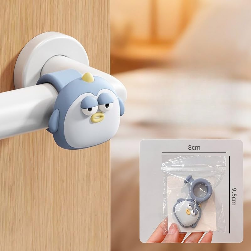 3 almohadillas de silicona para manija de puerta, protector de pared, protector de puerta, protector de perilla anticolisión para ventana del hogar y dormitorio (blanco, azul y caqui) — view 6