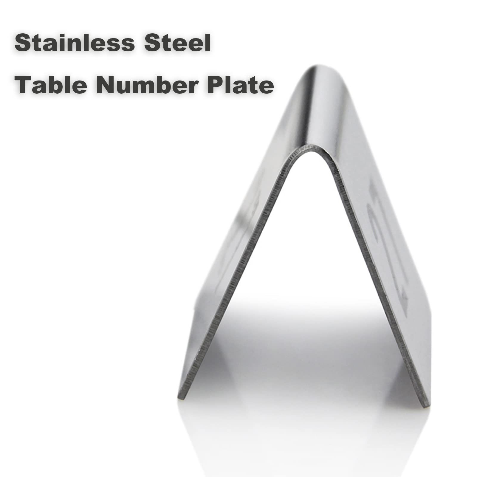 V3VOGUE Números De Mesa De Carpa De Acero Inoxidable Estilo, Números De Doble Cara para Un Fácil Reconocimiento, 1 A 50/100 Signo De Número De Mesa para Boda/Restaurante/Cafés