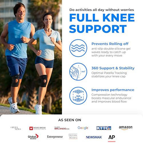 Image of Modvel ELITE Knee Brace for Men & Women - Patella Gel Pads & Side Stabilizers for ACL, Meniscus Tear, Arthritis & Injury Recovery - Maximum Support for Running, Sports & Joint Pain Relief
