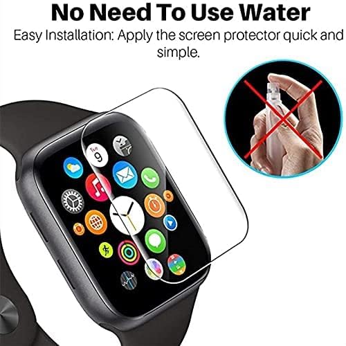 Image of BLACKSHEEP 2 Pack Membrane For Apple Watch Series 4 / Series 5 / Series 6 / Watch SE2 /Watch SE3 44mm Full Screen Coverage Flexible Watch Screen Protector with Easy Installation Kit
