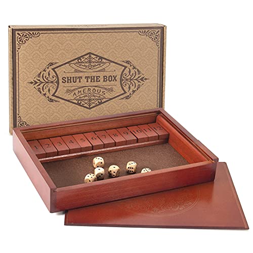 Shut The Box Juego de Dados y Mesa Clásico de Madera miniatura 3