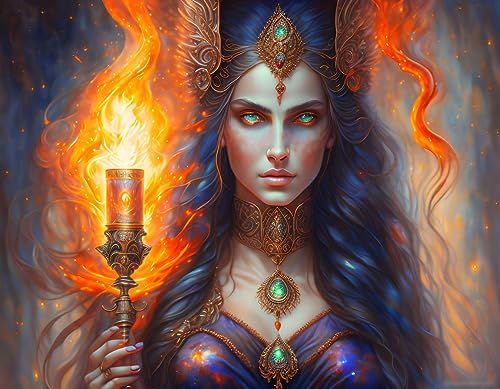Poster Fille de Feu déco murale toile 58x90cm SERENDIPITP