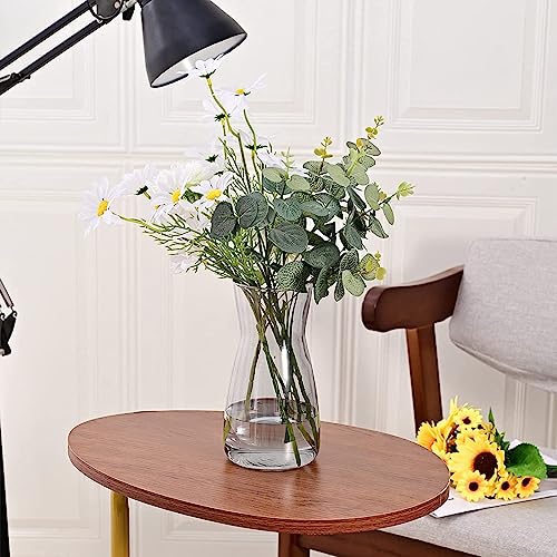 Vzmiza Grey Glass Vase, Premium Quality Flower Flowers Rustic Home Decor, Decorative Modern Farmhouse, Ideal Shelf - Image 4