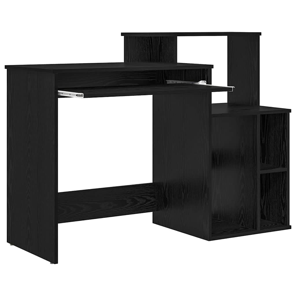 Generisch Schreibtisch Schwarz Eichen-Optik 120,5 x 44 x 88,5 cm,Möbel,Büromöbel,Schreibtische-869475