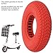 POENVFPO Electric Scooter Tyre, Shockproof Rubber Tire ExplosionProof Scooter Tyre for 200x50mm Electric Scooter Accessories (Red)