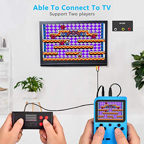 Retro Handheld Game Console With Protector Case, 400 Free Classical FC Games Support for Connecting TV & Two Players, Portable Video Game Gifts for Adults & Kids 8-12 90s Retro Toys