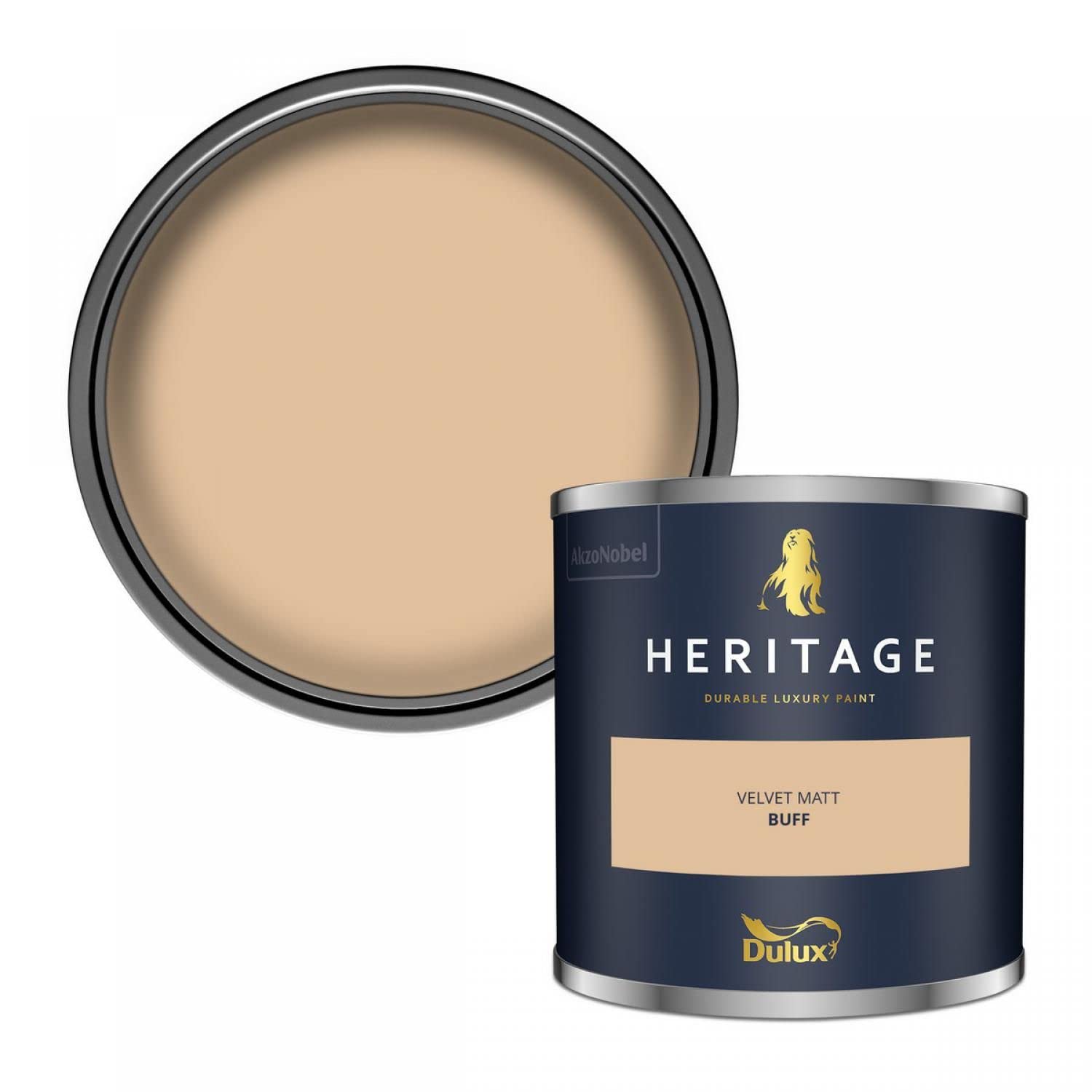 The Log Store Group Dulux Trade Heritage Velvet Matt Emulsion Buff - 1Ltr
