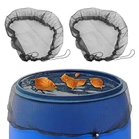 SPEACOUR 2 Stück Regentonnen Netz Regentonne Abdeckung Verstellbares 95cm Regentonnennetz mit Zugkordel Regentonnen Schutznetz Wetterbeständiger Mückenschutz Schutz vor Laub Insekt Stechmücken